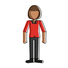 Woman avatar full body icon vector illustration graphic design
