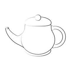 Porcelain tea jug icon vector illustration graphic design