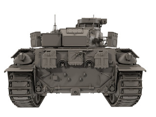 Fototapeta na wymiar military French tank AMX 30b2 on an isolated white background. 3d illustration