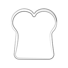 Fresh bread sliced icon vector illustration graphic design