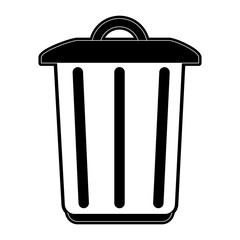 Garbage trash can icon vector illustration graphic design