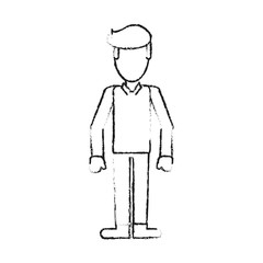 Man faceless avatar icon vector illustration graphic design