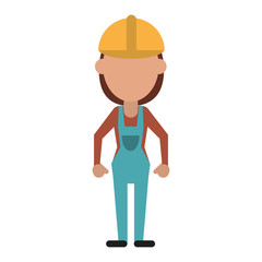 Woman construction worker icon vector illustration graphic design
