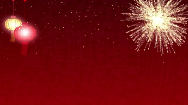 Chinese New Year background with Chinese Wording means good health, good luck, good fortune