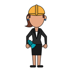 Woman architect avatar icon vector illustration graphic design