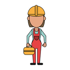 Woman construction worker icon vector illustration graphic design