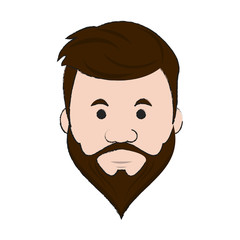 Fototapeta premium Hipster face cartoon icon vector illustration graphic design