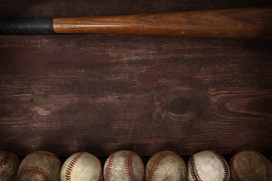 Old Vintage Baseball Background