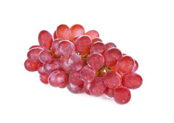 Red grapes on a white background