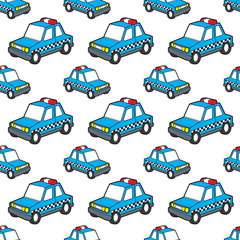police car seamless pattern