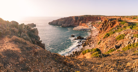 Carrapateira's Fishing Port at sunset