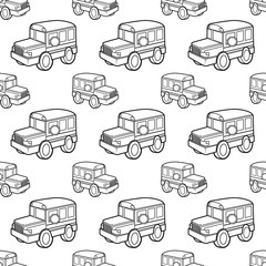 cute school bus seamless pattern vector cartoon