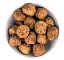 Some Meatballs isolated on white (selective focus)