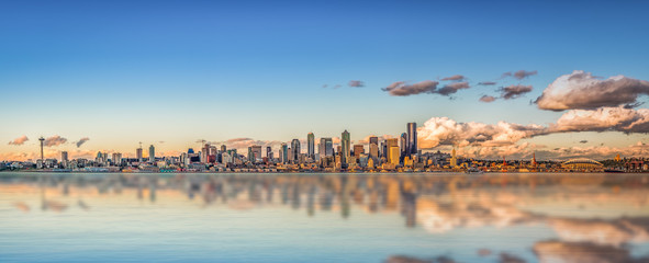 Seattle Panorama - obrazy, fototapety, plakaty
