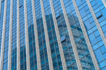 Reflection of architecture on modern office building