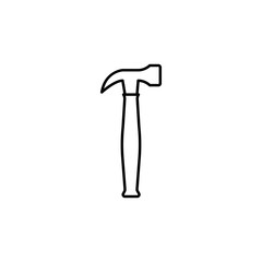 hammer line icon