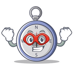 Super hero compass character cartoon style © kongvector