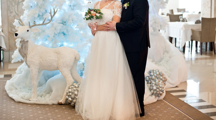 Bride and wedding bouquet