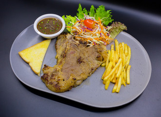 Meat Steak in Plate