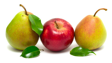 apple pear isolated on white background