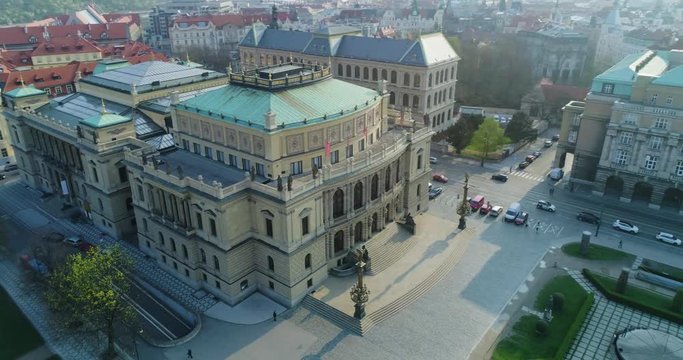 PRAGUE, Czech Republic Theatre in the center of Prague. Czech Republic. Rudolfinum, Aerial view