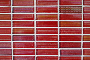 Fototapeta premium ceramic wall and the one pieces of ceramic are difference