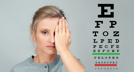  Eye test. Eyesight vision exam chart