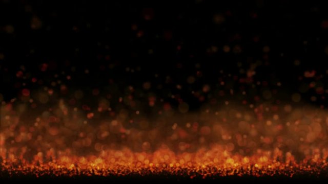 4k Particles seamless loop - Abstract Fire background (Red)