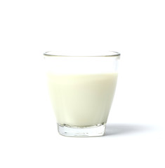Milk glass isolated on white background