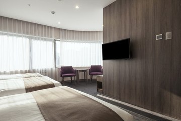 bed room interior at the hotel in seoul