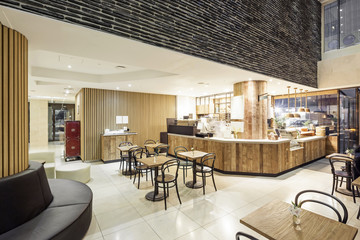 cafe interior at the hotel in seoul