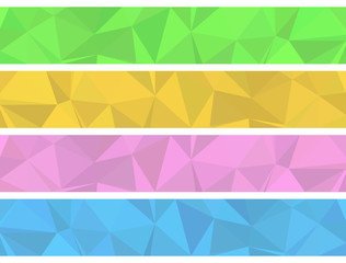 Long Soft Color Low Poly Background