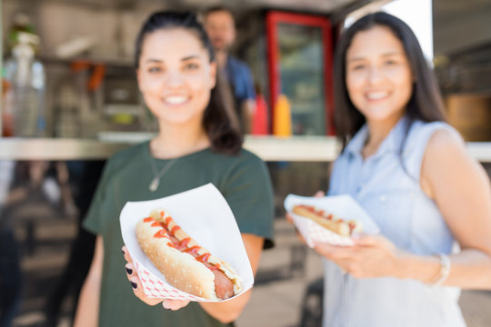 Hot dogs from a food truck