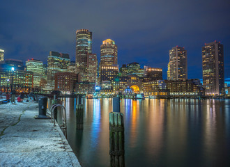 Boston Skyline at Night