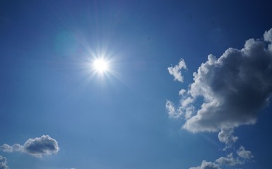 Wolkig blauer Himmel