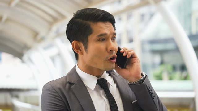 DS MS Businessman talking on cell phone