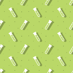 Science Straight Chemical Flask Seamless Pattern