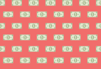 Paper Money Cash Banknote Seamless Pattern