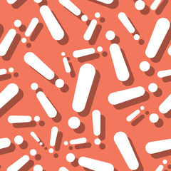 Seamless Exclamation Mark Sign Shadow Pattern