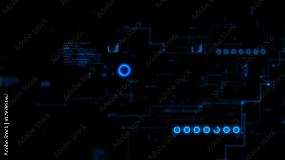 Poster 4k animation 3d abstract dark background moving graph bar infographic dot and line metaphor cyber fu