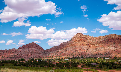 Rocks and sky. Navajo Territory in Arizona
