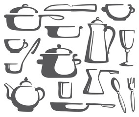 Kitchen ware. Vector illustration