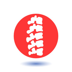 Vector  human spine isolated silhouette 
