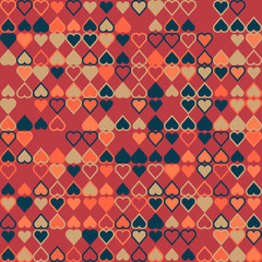 Geometric abstract seamless pattern of colored shapes