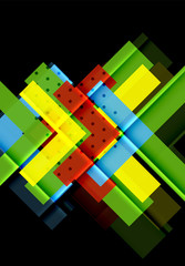 Color arrows on black background