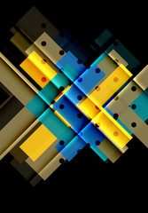 Color arrows on black background