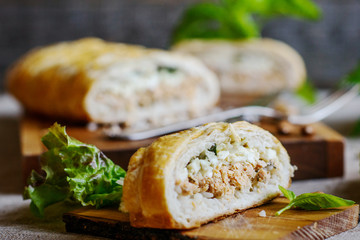 fish pie and vegetables