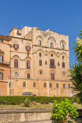 Fototapeta na wymiar Palermo, Sicily, Italy. Fragment of the Norman Palace facade