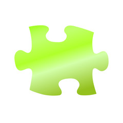 Green puzzle on the white background.Vector illustration