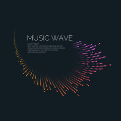 Vector illustration of music wave in the form of the equalizer